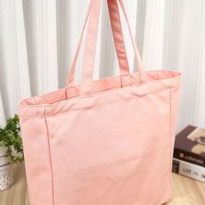 Blank Canvas Tote Custom Logo Printing Eco Friendly Shopping Student Handbag Reusable Grocery Bag - Product Image 4