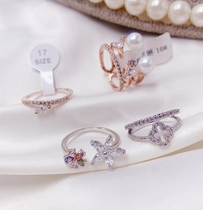 Micropaved Micro-Inlaid Zircon Wedding <b>Ring</b> Gold Plated <b>Ring</b> Cz Zircon Colorful Zircon Opening <b>Adjustable</b> <b>Ring</b> Mix Ship - Product Image 4