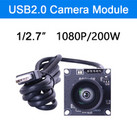 Módulo de Cámara Mini HD de 1080P F22 2.8mm 105 Grados sin Distorsión, USB Plug and Play, Multi-OS UVC, 32*32mm PCBA, Reconocimiento Facial
