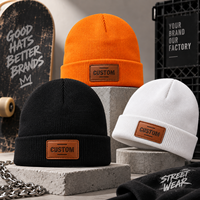 Bonnet tricoté OEM personnalisé avec patch par sublimation, taille unique, unisexe, couvre-chef d'hiver, commande en gros, fournisseur d'usine en Chine, vente en gros