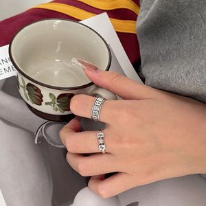 Yinruitai S925 Sterling Silver Mahjong <b>Ring</b> Women Vintage Style Adjustable <b>Open</b> Design New Year <b>Ring</b> - Product Image 2