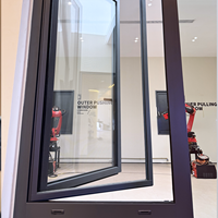 Fenêtre à battant et oscillo-battante à double vitrage certifiée CE, avec persienne extérieure insonorisée, pour projets de construction d'appartements modernes de haute qualité