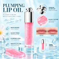 RTS 3ml Plumping Lip Oil Hoge Glans Hydraterende Kleurveranderende Fruit Gloss Lage MOQ 3 stuks Groothandel Aangepast Logo