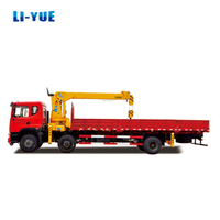Grue à nacelle hydraulique de 12 tonnes, grue à flèche articulée montée sur camion, télécommande, grue de levage portable à vendre SQ12A5