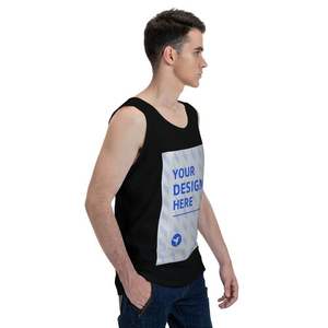 เสื้อกั๊กลำลองผ้าไหม/ผ้าฝ้ายสำหรับผู้ชาย, เสื้อกั๊กวินเทจปรับแต่งได้ระบายอากาศได้ดีขนาด150กรัมพิมพ์ลายสีทึบถ่ายโอนความร้อน - Product Image 2