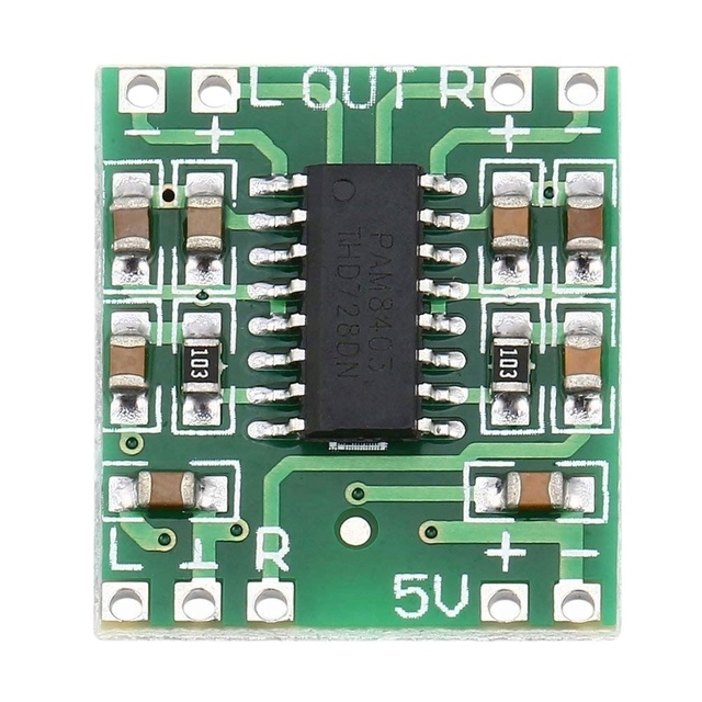 HXW PAM8403 Audio Module 5V Mini Class-D Digital Amplifier Board LCD Green chip sound quality PAM8403