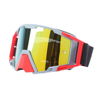 Lunettes de moto anti-buée à monture intégrale en TPU avec miroir, sangle réglable, protection UV400 pour moto tout-terrain, motocross, VTT