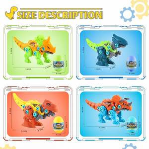 Jouets Dinos Assembly STEM Building Toy avec oeufs et tournevis <span class=keywords><strong>Dino</strong></span> <span class=keywords><strong>Puzzle</strong></span> <span class=keywords><strong>3D</strong></span> Assembler pour garçons et filles - Product Image 2