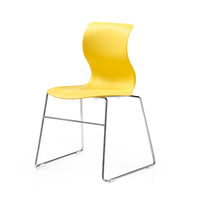 Chaise en plastique empilable pour salon, plastique, Design moderne, coloré, vente en gros