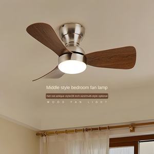 HSG Modèle 719 Ventilateurs de plafond modernes noirs encastrés avec lumière 5 pales ABS Moteurs DC et AC Corps de lampe en verre - Product Image 5