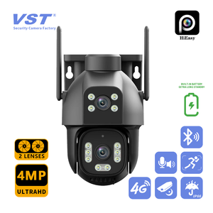 Caméra de Sécurité Extérieure Solaire 4G HiEasy Couleurs, Double Objectif 3MP+3MP, Vision Nocturne, Surveillance PTZ, Capteur Jour/Nuit, Audio Bidirectionnel - Product Image 3