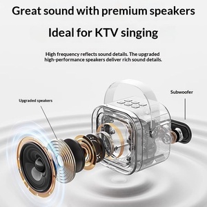K12 3401 Mini Taşınabilir Karaoke Mikrofonlu Hoparlör, Şarkı Seçimi Özelliğiyle, Plastik Malzemeli, Evde Kullanım İçin - Product Image 3