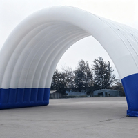 Dôme de stockage d'avions gonflable, structure soutenue par l'air, hangar, tente, bâche en PVC imperméable