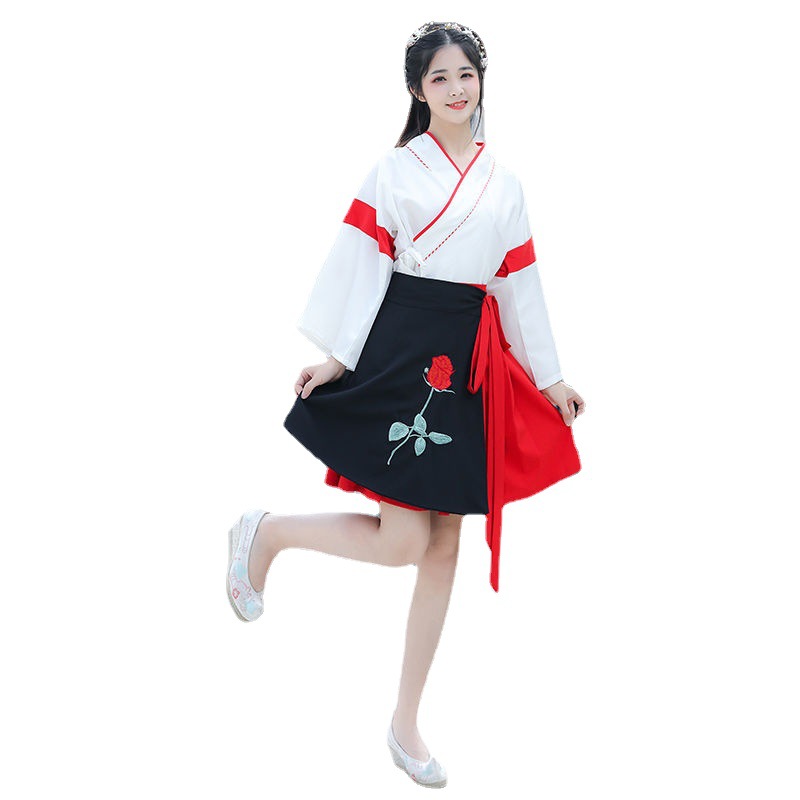 Chinese style hanfu summer dresses women ladies girls skirts dresses