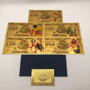 Billete Personalizado Chapado en Lámina de Oro de 24k de Anime Japonés - Product Image 6