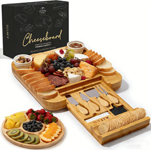 Ensemble <span class=keywords><strong>de</strong></span> planches à <span class=keywords><strong>fromage</strong></span> en bambou, grandes, portables, avec outils à <span class=keywords><strong>fromage</strong></span>, plateaux à <span class=keywords><strong>charcuterie</strong></span>, adaptés aux familles <span class=keywords><strong>et</strong></span> aux fêtes - Product Image 3