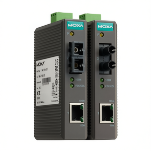 Convertidor Ethernet a Fibra Óptica Moxa IMC-21-M-ST, 100m SF/SM Monomodo, 10/100Mbps Industrial - Product Image 2