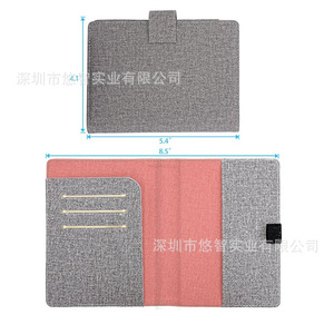 Funda antidesmagnetizante para pasaporte, portatarjetas de viaje, elegante bolsa de almacenamiento para tarjetas de lona. - Product Image 1