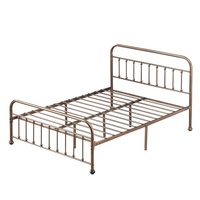 Cadre de lit Queen en métal robuste, design moderne et multifonctionnel réglable pour chambre à coucher, appartement, hôtel, école, salon