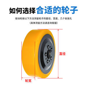 Ensemble de roues motrices Jungheinrich 230x75mm avec pneu plein pour chariots élévateurs électriques, nouvelle pièce de rechange - Product Image 2