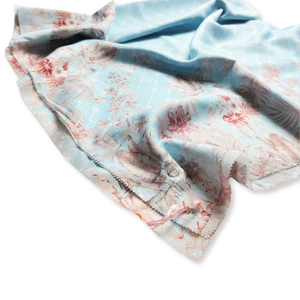 Keiko Hijab écharpe pour femmes musulmanes fait à la main usage quotidien Voal coton matériel impression numérique océan variante OEM services acceptés - Product Image 6