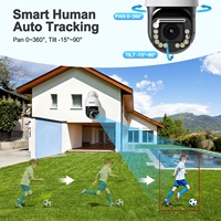 Cámara PTZ 4COVR para Exteriores 4K, Visión Nocturna a Todo Color, Zoom Óptico 20x, 8MP, IA, Seguimiento Automático, CCTV, Cámara de Seguridad de Alta Velocidad PTZ 4K