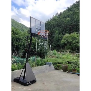 ห่วงบาสเก็ตบอลแบบพกพาพร้อมล้อ ปรับความสูงได้ โครงเหล็ก แผ่นหลัง PC สำหรับใช้ในร่มและกลางแจ้ง - Product Image 4