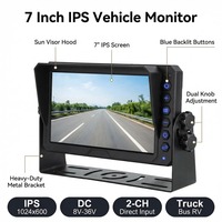 Monitor LCD Inteligente T-WIN de 7 Pulgadas para Camión, AHD 1080P, Pantalla para Cámara de Reversa, DVR de 2/4 Canales, 1 Año de Garantía, Conector de Aviación de 4 Pines