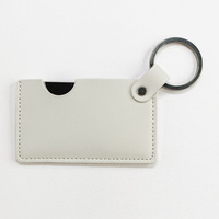 Porte-clés en cuir PU avec miroir, logo personnalisé, miroir de maquillage portable pour sac, miroir de poche pour voyage