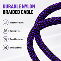 Câble USB A vers USB C magnétique SIKAI 3A, cordon de charge rapide tressé en nylon avec embout Type C détachable pour téléphone et manette