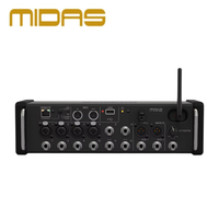 Console de mixage audio numérique professionnelle MIDAS MR12 à 12 entrées, 4 préamplis MIDAS PRO, télécommande WiFi, DSP, 40 bits flottants