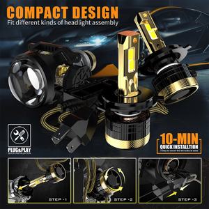 Sunshiny, gran oferta, potencia fuerte, 16000lm, 200W, H4, faros LED, Bombilla de faro LED H4 para coches universales, furgonetas - Product Image 6