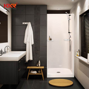 KKR de baño de Hotel paredes de piedra ducha envolvente gris blanco ducha de mármol panel de pared - Product Image 5