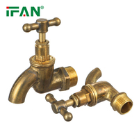 Robinet de jardin en laiton de bonne qualité IFAN Factory, robinet d'eau en laiton 1/2"3/4", robinets de salle de bain