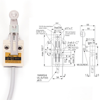 Offre Spéciale interrupteur de voyage de Type bras oscillant à rouleau réglable de haute qualité 250V AC 10A IP67 Micro interrupteur de limite étanche