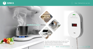 إنذار تسرب الغاز المعتمد الأوروبي EN50194 متصل بالواي فاي مع مادة ABS للصمام اللولبي - Product Image 2