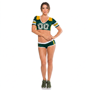 Uniformes de Animadoras Transpirables de Algodón/Rayón, Diseño Popular, Conjuntos Deportivos Escolares, Camisetas Sublimadas 2023 - Product Image 1