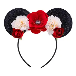 Bán sỉ tóc phụ kiện trẻ em cô gái bên-Cô Gái Đáng Yêu Mới Bows Minnie Mickey Headband Tai Phụ Kiện Tóc Kid Phụ Nữ Head-Phụ Kiện Mũ Head Band Đảng