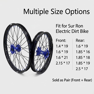 Roues tout-terrain <span class=keywords><strong>KKE</strong></span> 19/18 Surron Light Bee 1.6x19 Avant 1.85x16 Arrière, moyeu multicolore - Product Image 3