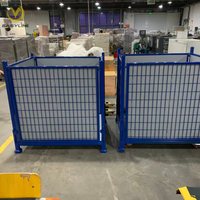 Boîte en treillis métallique Easylink équipée de plaques en PP et de roulettes