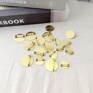Base de broche en acier inoxydable plaqué or, plateau poli, personnalisable pour broche DIY, bijoux inaltérables, vente en gros - Product Image 4