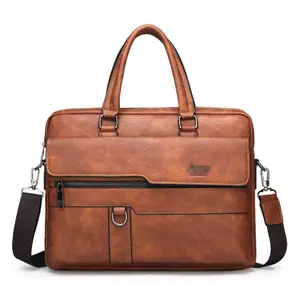 OEM Best Seller Waterproof Handbags Crossbody Shoulder Travel Business Laptop Bag Mens Leather Briefcase Bags For male