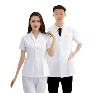 <span class=keywords><strong>Camice</strong></span> Bianco a Maniche Lunghe per Uomo, Uniforme da Medico, Top a Maniche Corte per <span class=keywords><strong>Donna</strong></span>, Abbigliamento da Lavoro per Clinica Dentale, Versione Spessa a <span class=keywords><strong>Mezza</strong></span> <span class=keywords><strong>Manica</strong></span> - Product Image 5