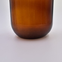 Bouteille de vin ambrée de 4 litres (1 gallon) – Growler de vin de Californie en verre, grande capacité, avec bouchon à vis et poignée