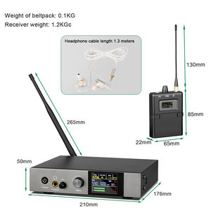 Système de monitoring intra-auriculaire sans fil UHF professionnel K22 pour instruments vocaux de scène - Product Image 5