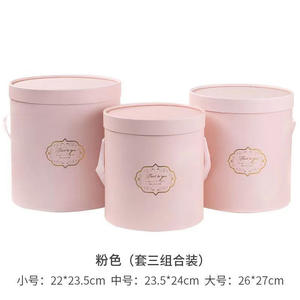 定制圆筒双旋转圆形花盒鲜花礼品盒透明顶窗花盒 - Product Image 4