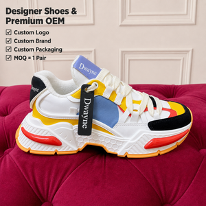 Nouvelles baskets de luxe 2026 pour hommes et femmes, en cuir de haute qualité, multicolores, à plateforme épaisse, style décontracté et sportif - Product Image 1