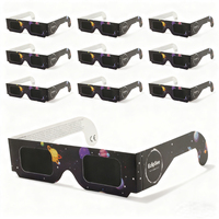 Lunettes de visualisation d'éclipse solaire, lunettes d'éclipse imprimées personnalisées pour visualiser l'éclipse