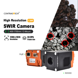 HD 1280P IMX990 <span class=keywords><strong>1</strong></span>.3MP 91fps GigE 비전 단파 적외선 400-1700nm 냉각 SWIR 카메라 안개 침투 - Product Image 1