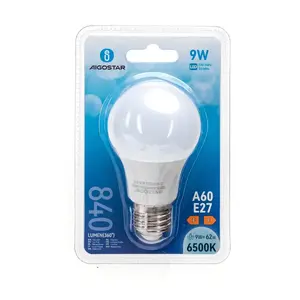Bombilla LED A60 E27 9W, luz blanca cálida, ahorro de energía, larga duración, ideal para iluminación en hogares y oficinas. - Product Image 2
